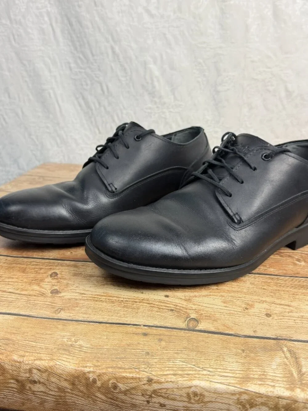 Timberland Men's Size 13 Black Leather Lace-Up Oxford Dress Shoes Classic